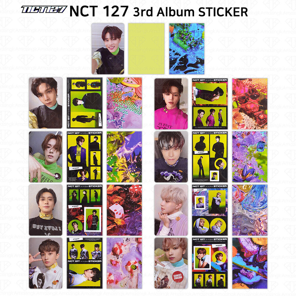 NCT NCT127 3rd Album Sticker Sticky Version Official Photocard Postcard  Sticker