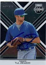 T.J. Zeuch Toronto Blue Jays 2016 Panini Elite Signed Card
