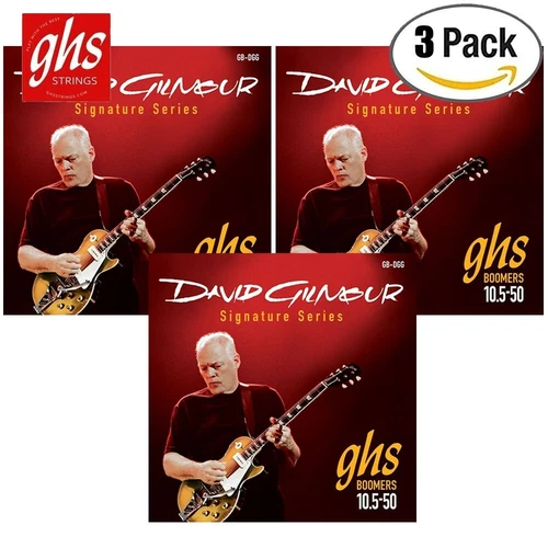 3-PACK GHS GB-DGG David Gilmour Signature Nickel-Plated Electric Guitar Strings