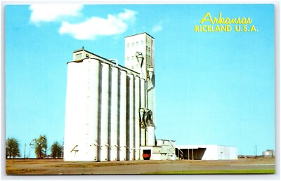 VIEW OF A RICE DRYER RICELAND USA IN SOUTHERN AND EASTERN ARKANSAS POSTCARD