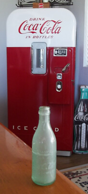 c 1900 s RARE Coca Cola Straight Sided Light GREEN Bottle Tampa - 1