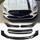 For Genesis G70 2020-23 Front Bumper Lip Splitter Spoiler Body Kit Glossy Black