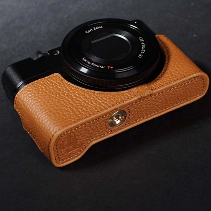 Ручной работы из натуральной кожи камеры половина чехол для Sony RX100 M5A/M4/M3/M2 - Изображение 3 из 4