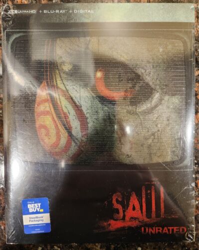 SAW: Unrated (4K UHD + Blu-ray + Digital) Steelbook Brand New Box Shipping - Bild 1 von 7