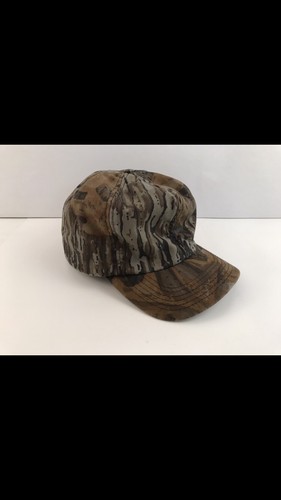 Vintage Tree Bark Camo Hat Cap USA Ear Flaps, Medium - 第 1/7 張圖片