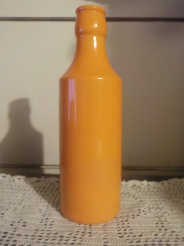 Vintage orange Milch Glas Soda/Bierflasche/Vase 7 Zoll x 2 Zoll