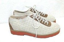 Hush Puppies mens casual oxford shoes Size 9.5 leather beige brown NEW