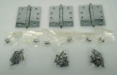 Omnia 3 Pcs 4'' B.B. Ball Tip Door Hinge 965BB/4BAL.26  #CR142