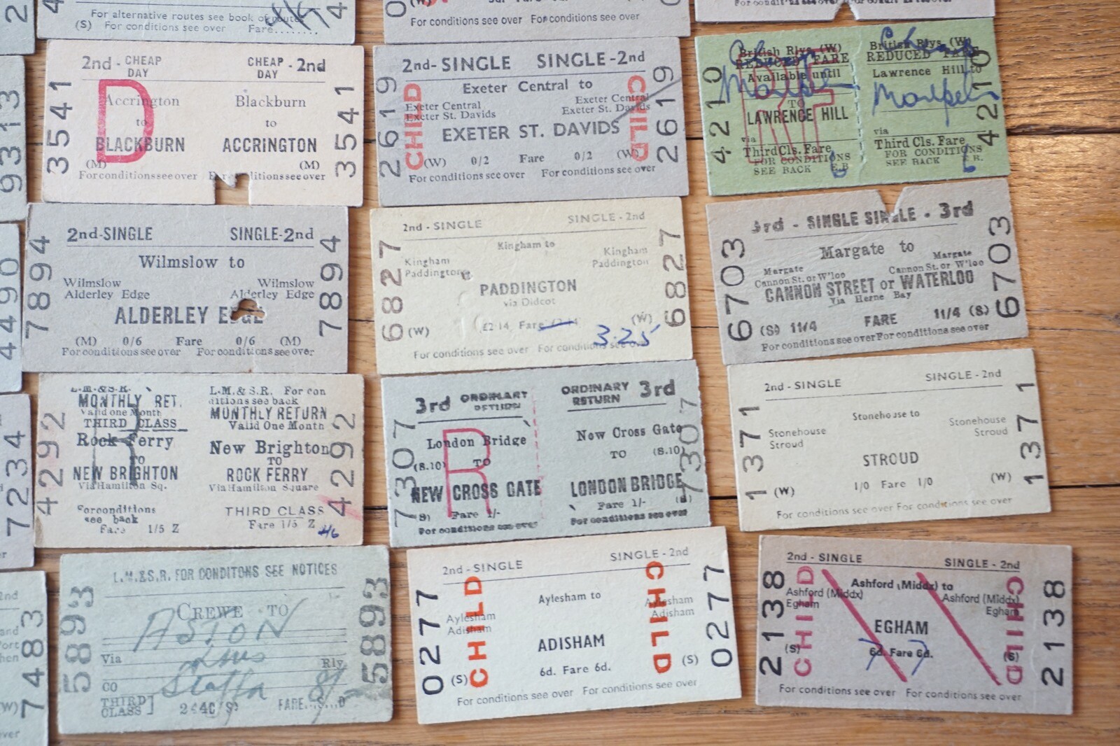 Assorted British Rail & LMS Railway Ticket x50 Ref 10 eBay