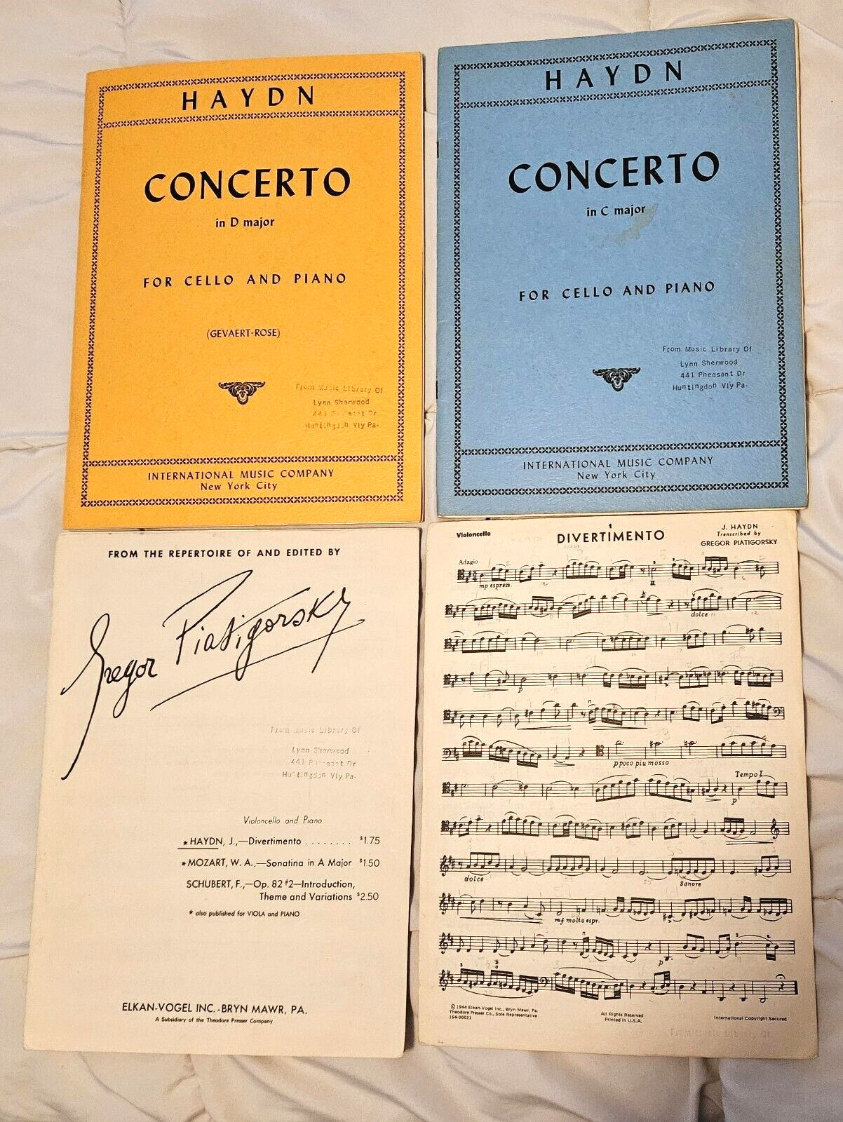 Haydn Concerto D Major, Concerto in C Major, Divertimento for Cello & Piano