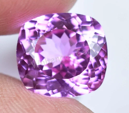 8.05 Ct Natural Pink Kunzite Cushion VVS Stunning AGL Certified Loose Gemstone