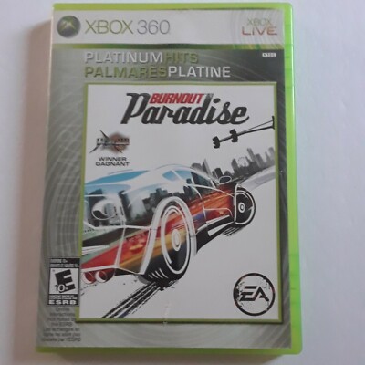 Burnout Paradise Platinum Hits (Microsoft Xbox360, 2008) With Manual
