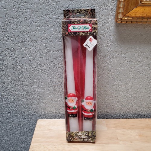 Vintage 10" Weihnachtsmann Spitz Weihnachtskerzen verpackt New Old Stock - Bild 1 von 3