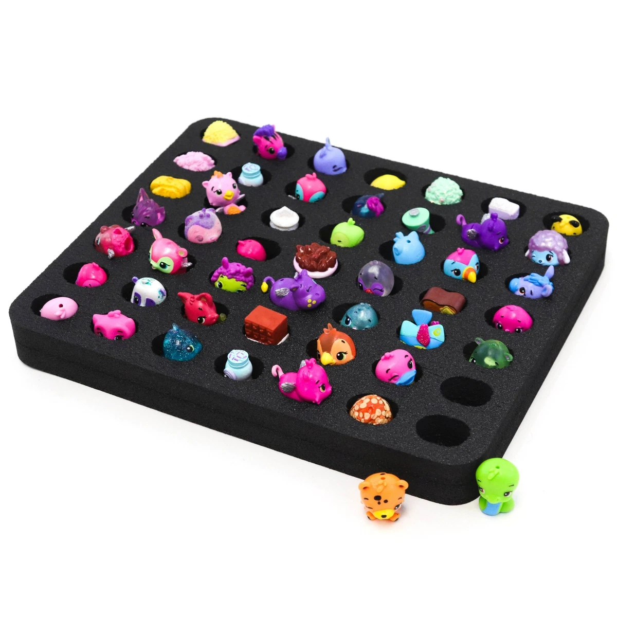 Toy Figure Organizer Fits Shopkins Hatchimals Tray Black Foam 8.3