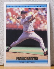 COOL BASEBALL CARD FROM VINTAGE PACK DONRUSS 1992 DETROIT TIGERS MARK LEITER