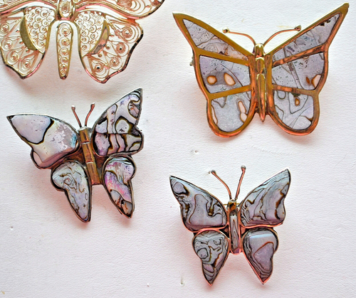 VINTAGE LRG STERLING DEUTSCHLAND FILIGRANE SCHMETTERLINGSFLIEGENBROSCHE, PLUS 3 WEITERE, LQQK, LESEN - Bild 7 von 11