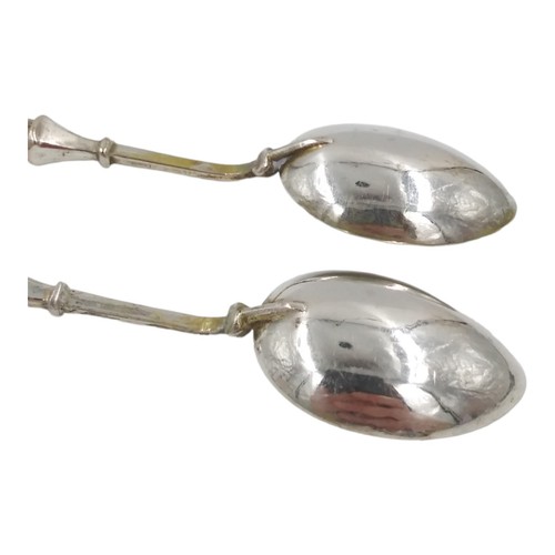 Antique Victorian Tigers Eye Handle Demitasse Spoon Set of 2 Collectible - Picture 8 of 9