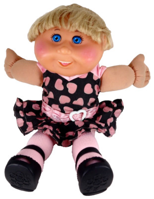 Cabbage Patch Kid Doll Layla Annie Light Blonde Hair Blue Eyes Teeth 2011 Pink