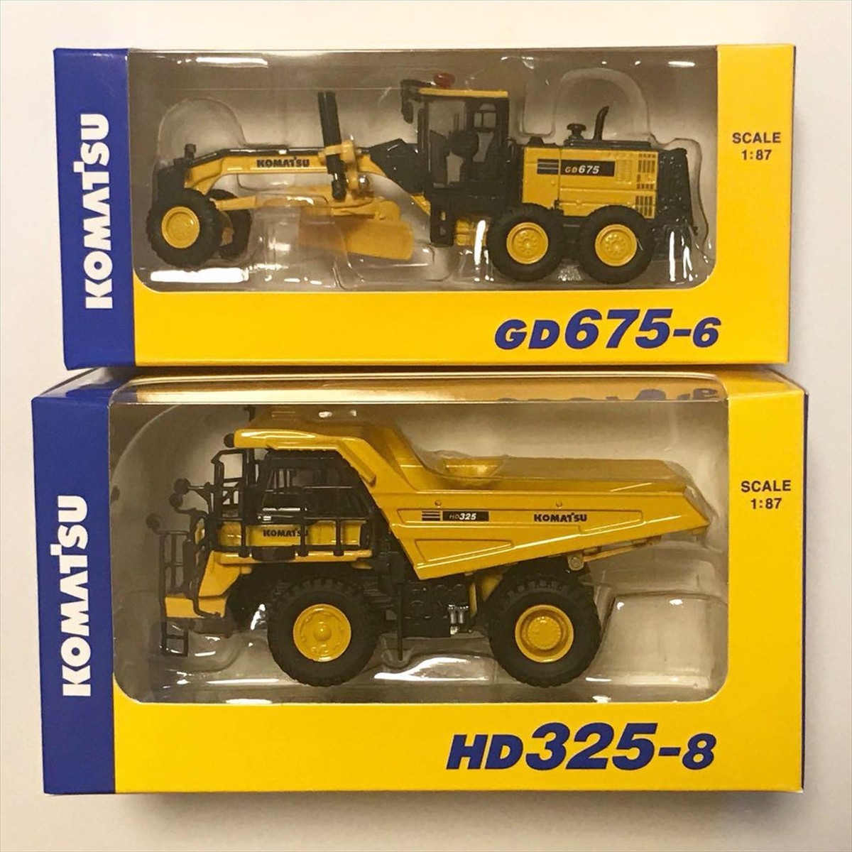 コマツ ミニカーセット GD675-6 HD325-8 Komatsu Official Diecast Model Motor Grader GD675-6 HD325-8