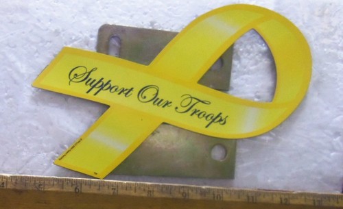 Large "Support Our Troops" Yellow Ribbon Magnet - Picture 4 of 4