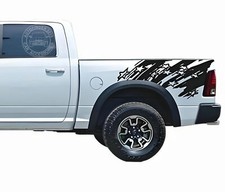 Pickup Trunk Car Sticker For Dodge Ram 1500 2500 Distorted Stripe Graphic Decals Pickup Trunk Car Sticker For Dodge Ram 1500 2500 Distorted Stripe Graphic Decals