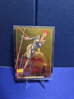 4-12-11 PWE . 2024 2012 marvel masterpieces platinum #3 black widow BASE  