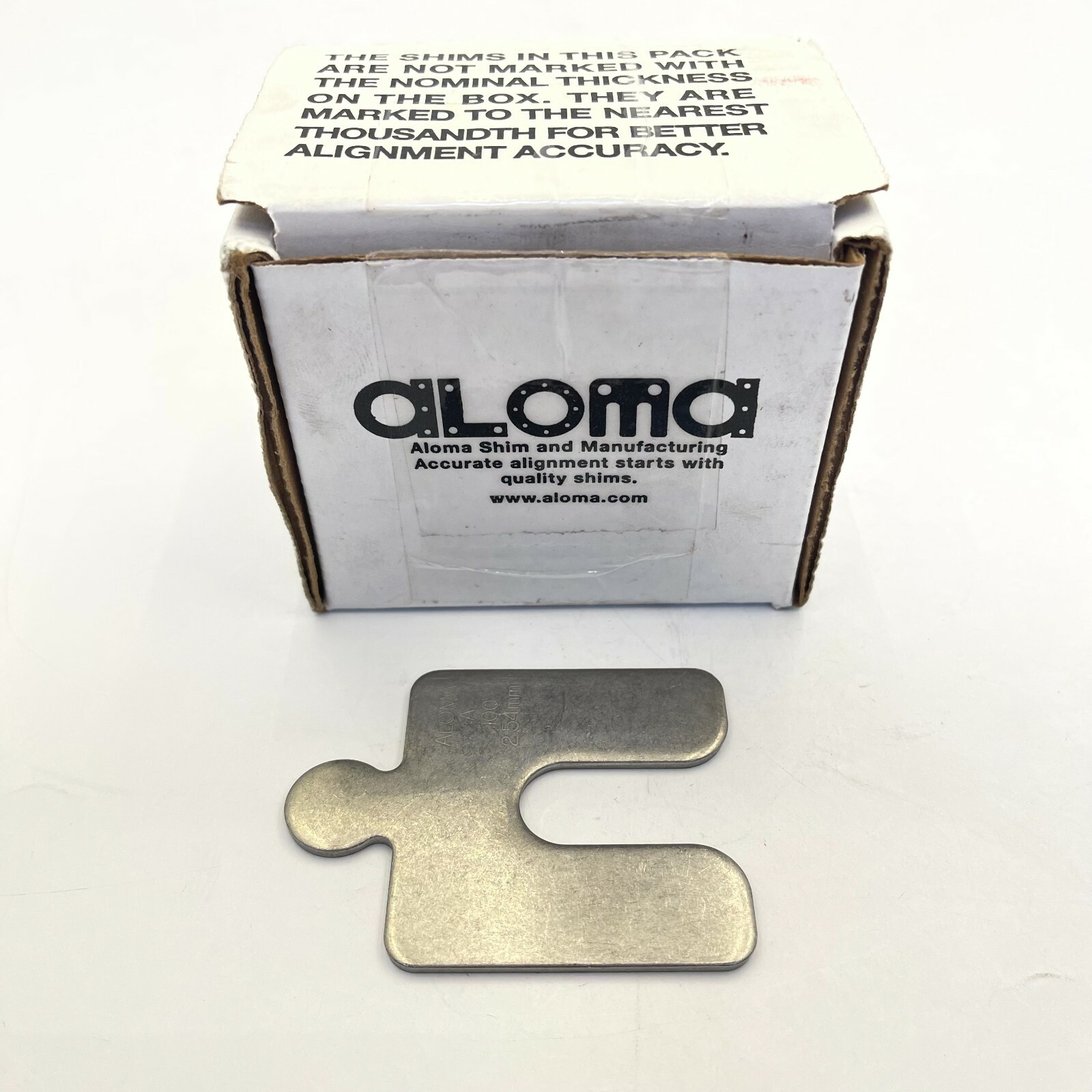 ALOMA SIZE A .100" THICK STAINLESS STEEL SLOTTED SHIMS BOX OF 10 NIB eBay
