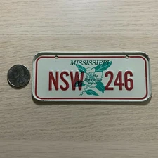 1970's Mississippi NSW-246 Mini Bicycle Cereal Premium License Plate LP229