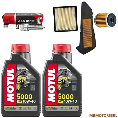 KIT TAGLIANDO YAMAHA X-MAX 300 XMAX 2017/2023 OLIO MOTUL 10W40 FILTRI  CANDELA