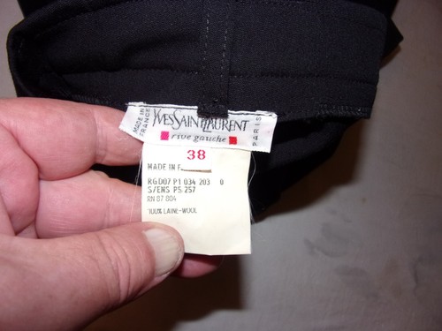 Vintage YSL Rive Gauche Black Formal Tux 38 Classic Elegance VGC - Picture 9 of 11