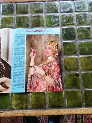 Presse Clipping 1 Seite ''Alice Sapritch. Ich ziehe mich vorne nicht aus...'' 1981