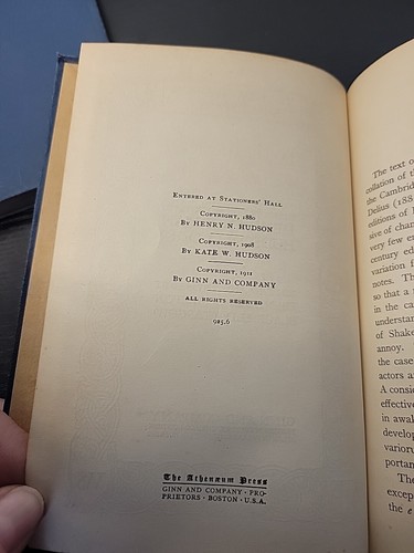 THE NEW HUDSON SHAKESPEARE Set Of 2 Vintage books. Titles In Description - Picture 7 of 20