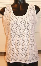 Womens WHITE Lace Camisole Tank Top Style SMALL