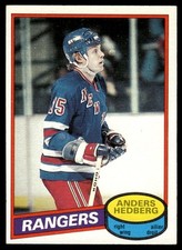 1980-81 OPC O-Pee-Chee EX-MINT OR BETTER Anders Hedberg New York Rangers #73