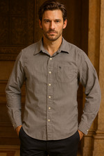 Abercrombie  Fitch 'Muscle' Gray Shirt SZ Large Streetwear Business Career