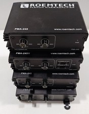 LOT OF 4 Roemtech PMA-245 Plenum Mixer Amplifiers 45W Stereo Audio