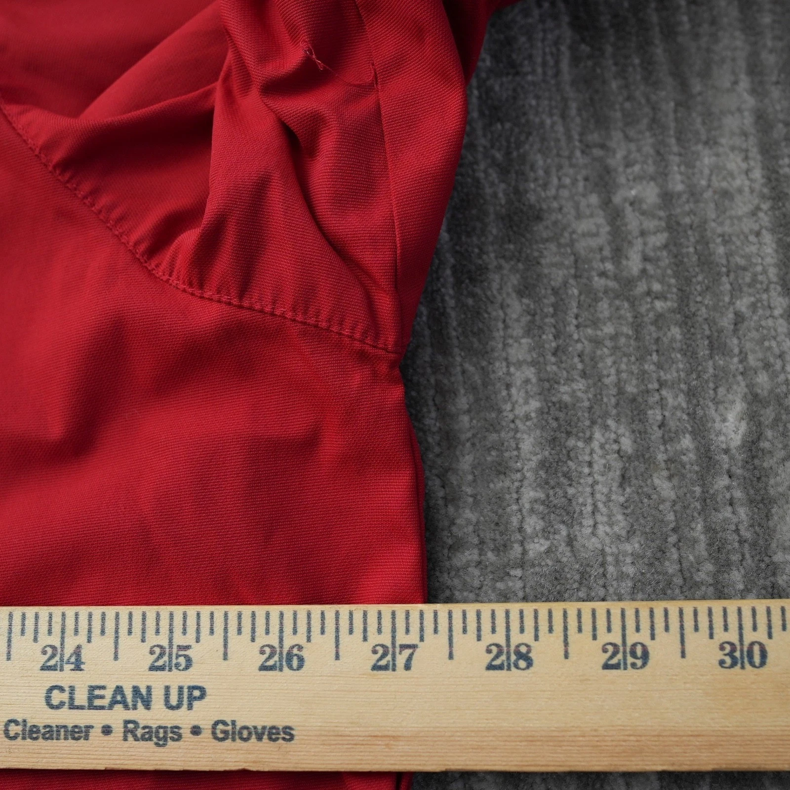 GH Bass Jacket Men Full ZIp Broken Hoodie Windbreaker Red Pockets Nylon 2XL - product detail image 7