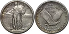 1918-D 25C Standing Liberty Quarter Very Fine Details