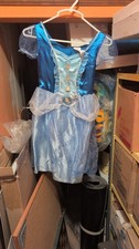 Cinderella Costume Girls 4-6X Royal Blue Gold Halloween Princess Dress Gem 5 6