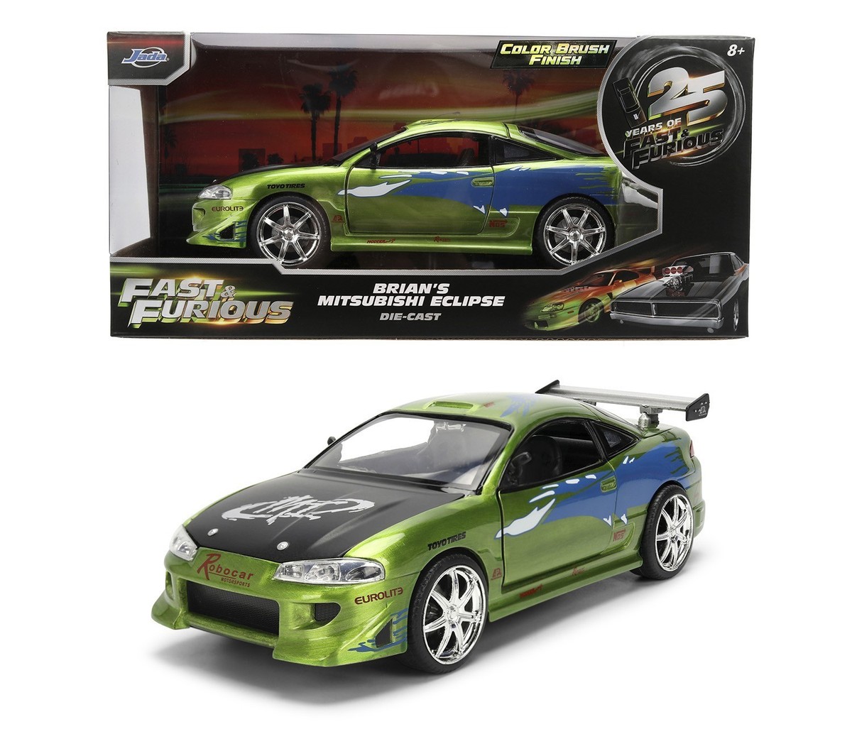Jada 1:24 Fast & Furious Brian's Mitsubishi Eclipse 36817 Color