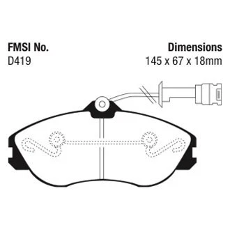 For Audi Cabriolet 1994-1998 EBC Ultimax2 Replacement Front Brake Pads Foto 2 de 4