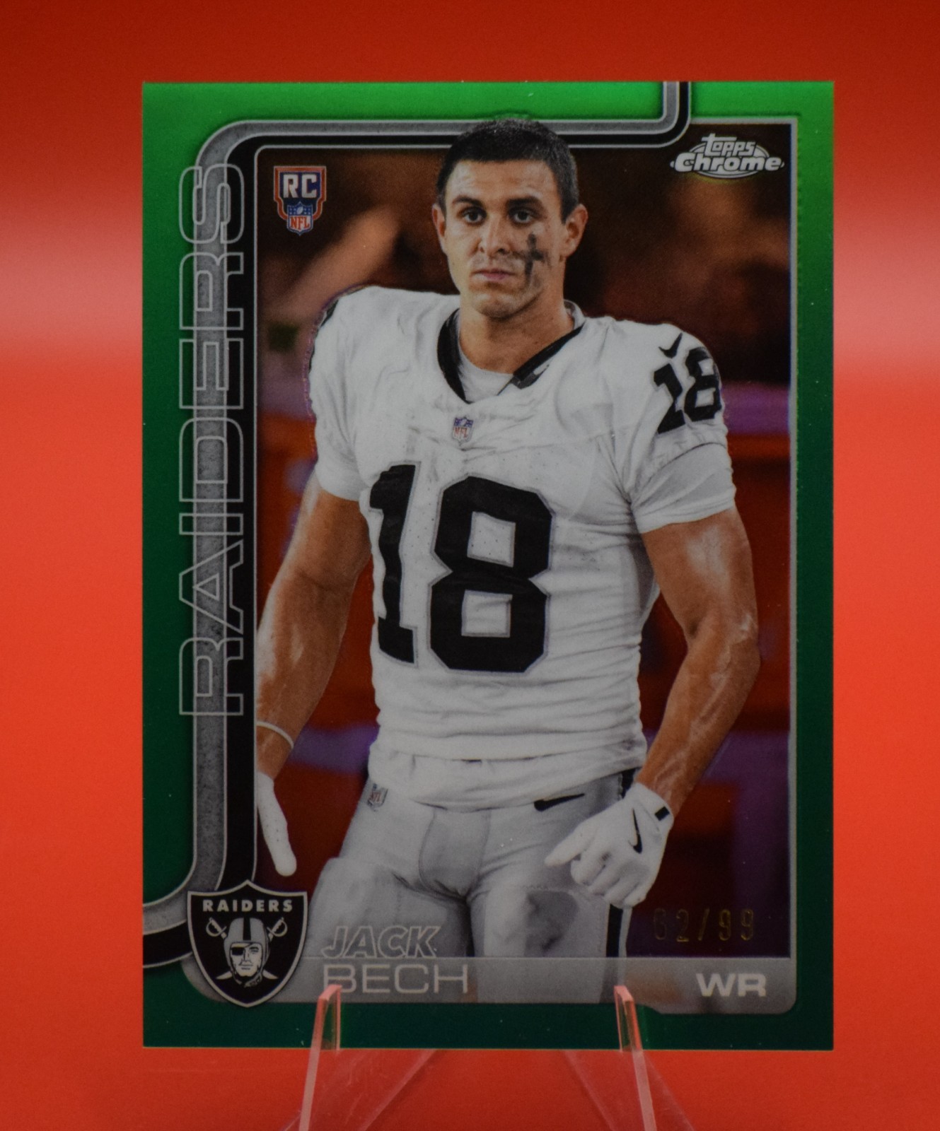 2025 Topps Chrome Jack Bech Green Refractor /99 RC #388 Variation