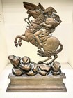 Antique Brass Napoleon Bonaparte On Horseback Doorstop Jacques-Louis David — photo 1