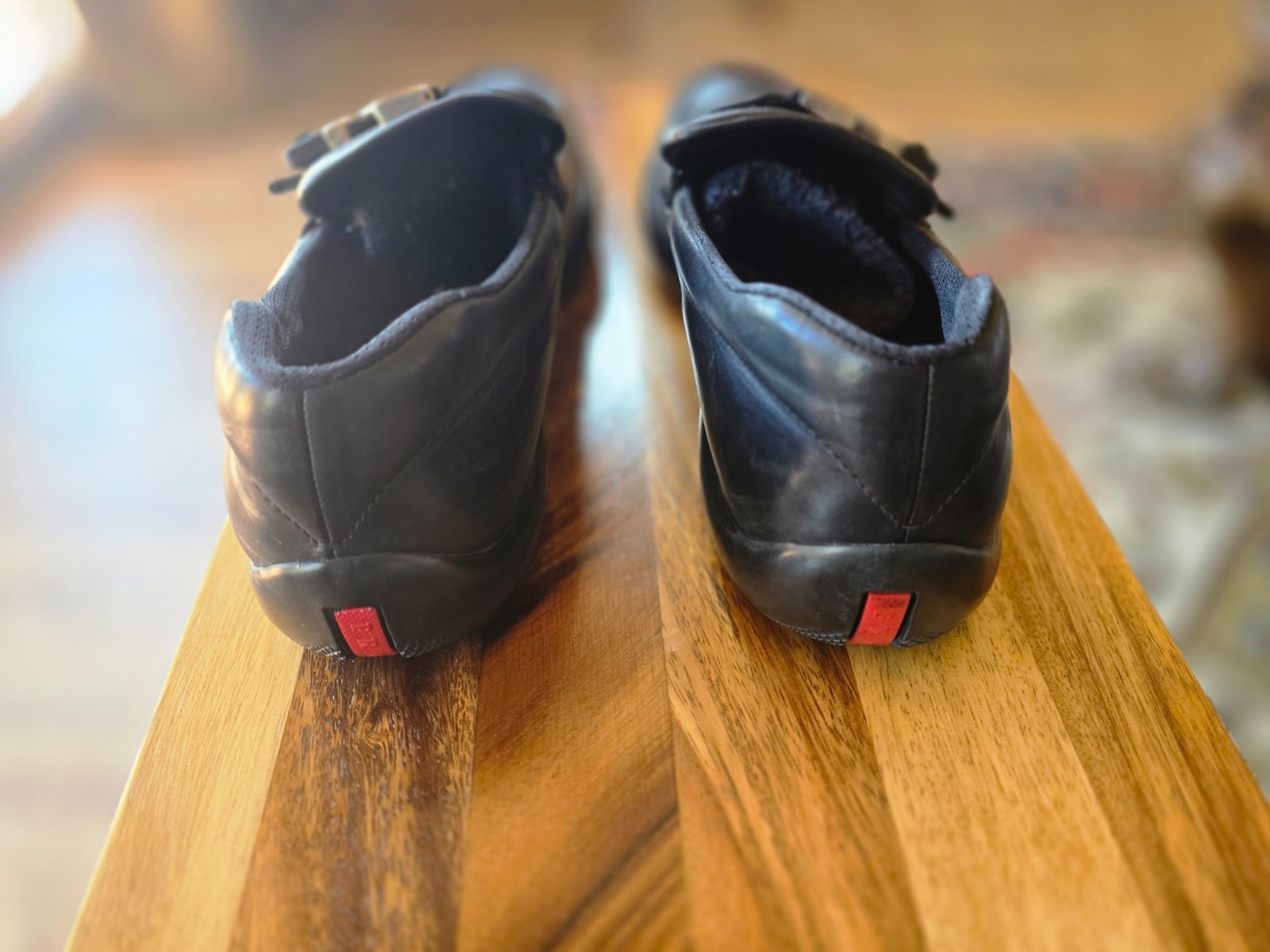 Prada Men’s Leather Driving Loafers w/ Silver Buckle - Size 10.5 US (44.5 EU) thumbnail 8