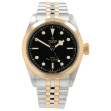 Tudor Black Bay Gold & Steel Black Dial 41mm Automatic Movement Mens Watch 79543