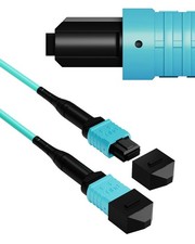 MPO to MPO Fiber Cable, OM3 12 Cores8 Cores Compatible 10G Type B Multi-Mode ...