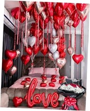 Valentines Day Balloons Kit Anniversary Decorations with Love Foil Balloons