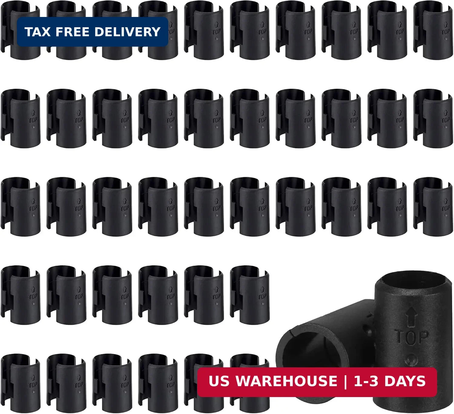 Wire Shelf Clips 40Pcs - for 1" Post Wire Shelving, Shelf Lock Clips Replacement