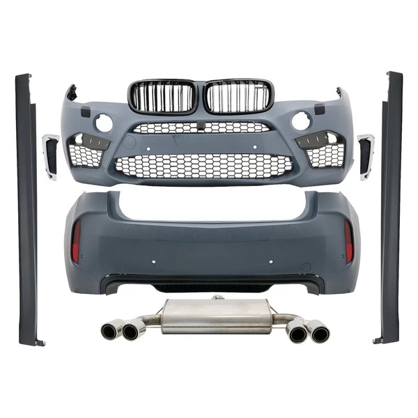 Bodykit FüR BMW X6 F16 15-20 X6M Design StoßStange Seitenschweller Auspuffanlage-image