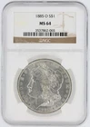 1885-O  Morgan Silver Dollar NGC MS64 S$1 New Orleans Minted No Reserve